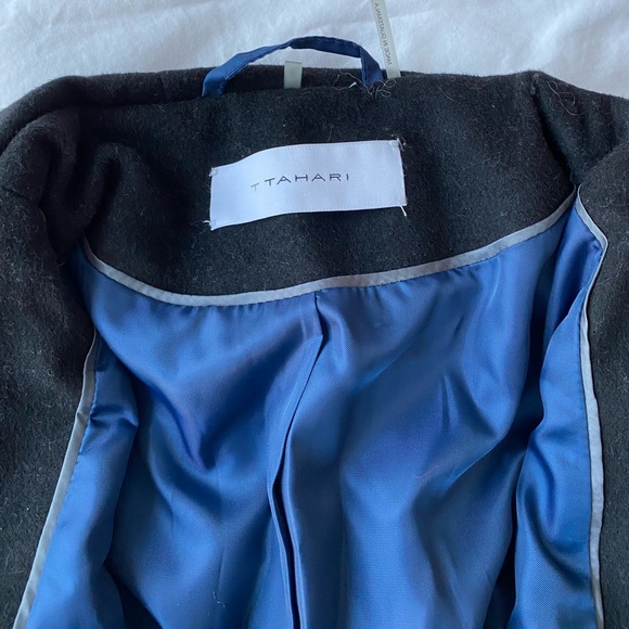 NWT T Tahari Black Cocoon Wrap Coat - XL - Picture 5 of 8